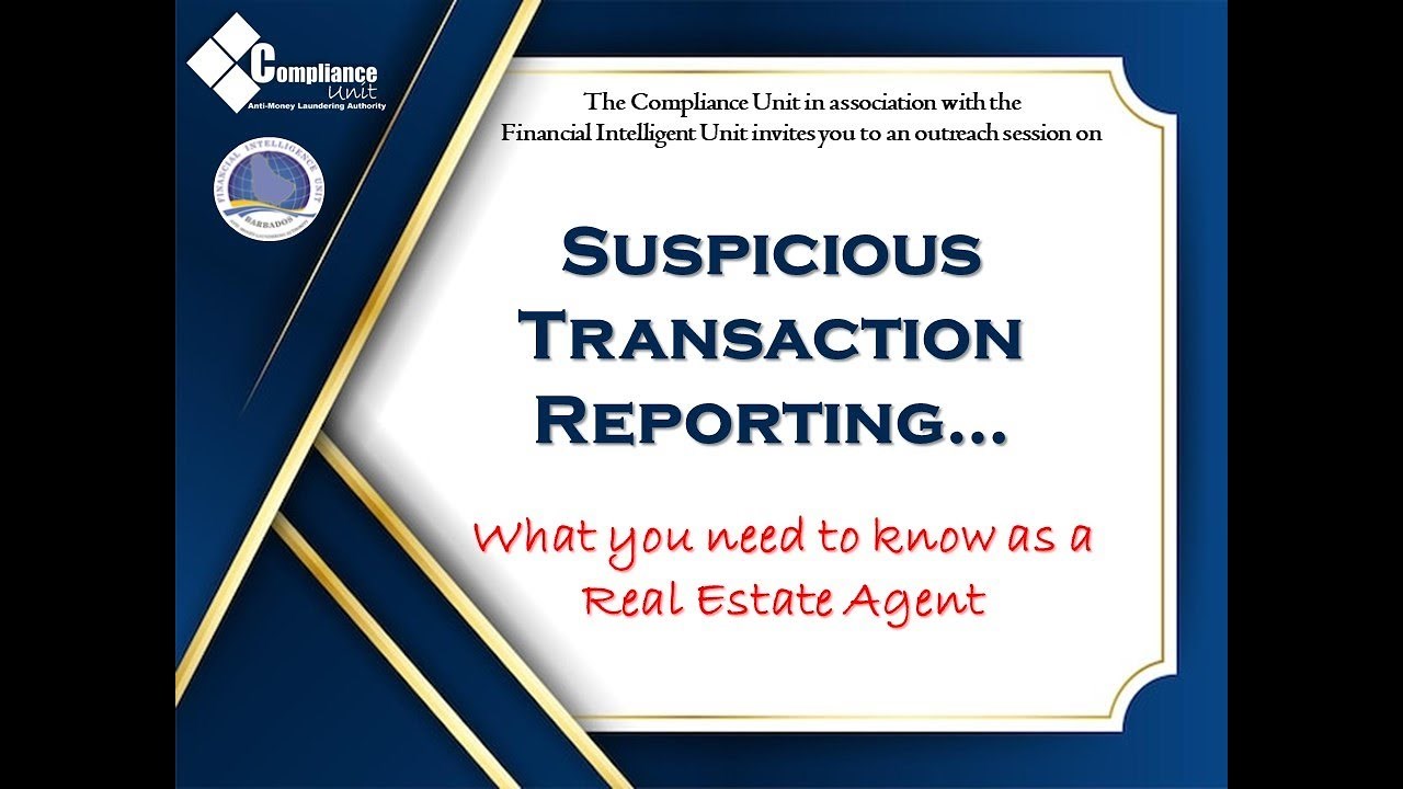 Suspicious Transaction Report (STR) Training for Real Estate Agents